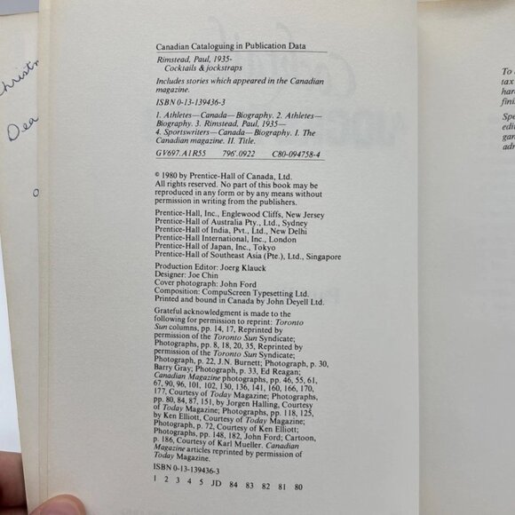 Cocktails & Jockstraps By Paul Rimstead (1980) Trade Paperback Toronto Columnist - Picture 4 of 4